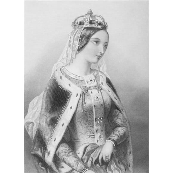 Posterazzi Katherine of Valois, 1401-1437 Queen of King Henry V of England Engraved by F. Holl After A. Bouvier From The Book The Queens of England, Volume I by Sydney Wilmot Published