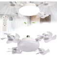 thumbnail image 1 of 2 in 1 Hanging Fan with LED Lantern,Drone Fan Light, 4 Fan with Lights, 2025 New Upgraded Plug in Ceiling Fan - 20" Smart Ceiling Remote,3/4-Blade Screw in Ceiling Fan, 1 of 8