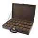 thumbnail image 2 of Caja de reloj 24 vitrina de joyería organizadora de relojes para hombre con cerradura y llaves, 2 of 9