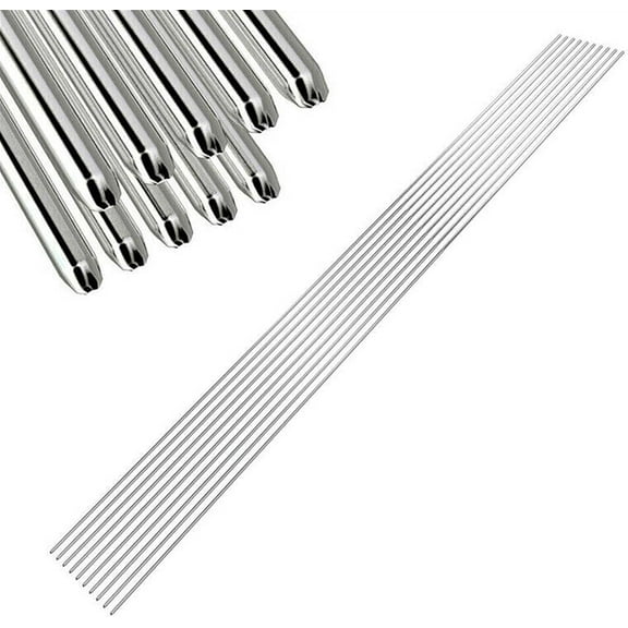 Gamvdout welding rod 10pcs Repair Welding Rods Workshop Supplies Silver Stainless Steel 1.2/1.6/2.4mm Brazing Silver Welding Rods Low Splatter Corrosion Resistance