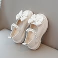 thumbnail image 7 of Little Girl Ankle Strap School Shoes Comfortable Soft Sole with Cute Bowknot and Pearl Ankle Strap for Children Daily Casual Party Formal, 7 of 7