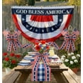 thumbnail image 5 of Stars & Bars Patriotic Ribbon - 2 1/2" x 10 Yards, American Flag Wired Ribbon, Red, White, Blue, Memorial Day, 4th of July, Wreath, President's Day, 5 of 5