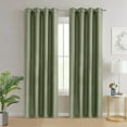 thumbnail image 2 of Loft Living Amora Light Filtering Grommet Indoor Curtain 52 x 95 in Green, 2 of 7
