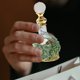 thumbnail image 5 of Botella de perfume de pavo real con forma de terrario, de vidrio, para aceites esenciales, estilo vintage, recipiente transparente antiguo pintado, 5 of 5