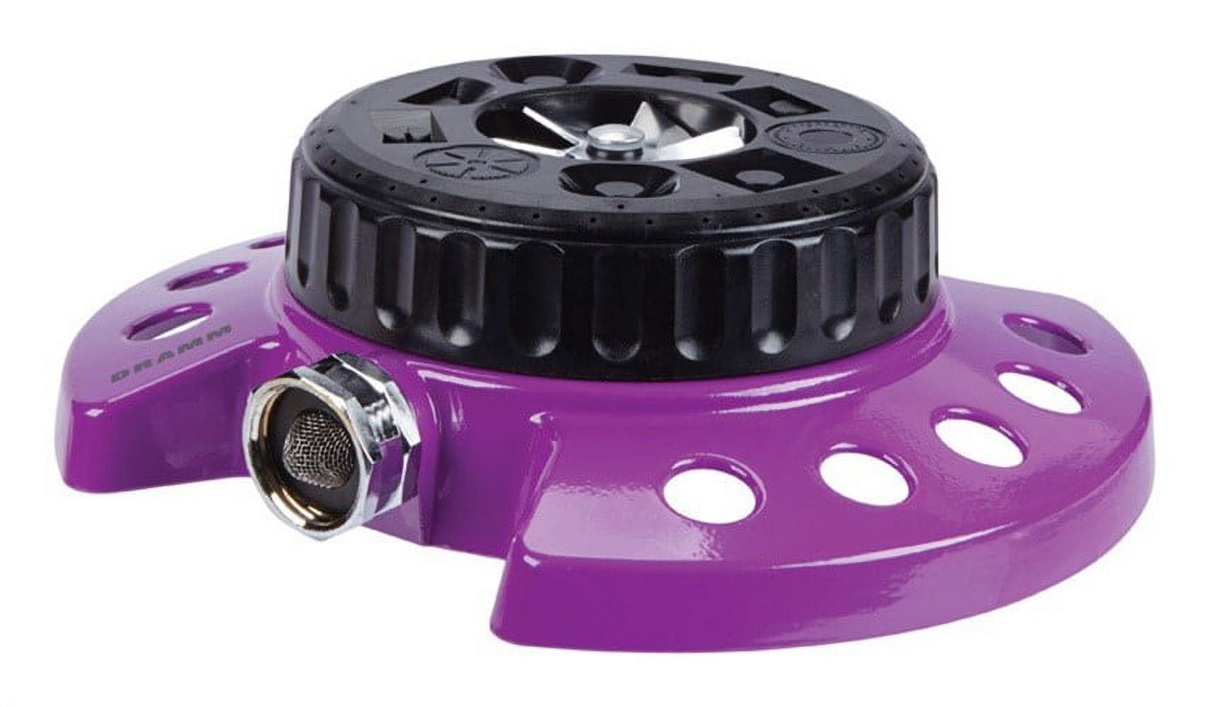 Dramm Metal Base, Green 15024 ColorStorm 9-Pattern Turret Sprinkler with Heavy-Duty Meta