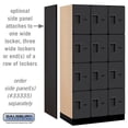 thumbnail image 4 of 12" Wide Four Tier Designer Wood Locker - 3 Wide - 6 Feet High - 21 Inches Deep - Black, 4 of 4