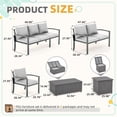thumbnail image 2 of YODOLLA Outdoor Patio Furniture Sets with Two Storage Boxes Patio Furniture for Garden, Light Gray, 2 of 7