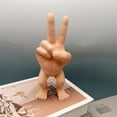 thumbnail image 2 of Jierger Creative Abstract Hand Figurine with Base, Modern Resin Sculpture for Office Desk, Bookshelf, Living Room and Bedroom, Stylish Gift for Holiday and Anniversary, 2 of 9
