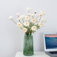 thumbnail image 7 of 4-Head Faux Anemone Flower Bouquet, Realistic Artificial Floral Arrangement for Mom's Day Party Wedding Venue, Elegant Interior Home Decoration Supplies, 7.87*22.83in, White, 7 of 7