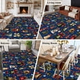 thumbnail image 5 of 5'x8' Area Rugs, Blue Christmas Indoor Outdoor Area Rug for Living Room Bedroom, Xmas Bells Snowflake Snowman Botanical Washable Bathroom Rugs Kitchen Floor Carpet Mats Home Decor Aesthetic, 5 of 8