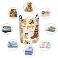 thumbnail image 4 of Fotbe Cute Bee Honey Jar Hive Bear Cesto de Ropa con Asas, Cesto Impermeable de Gran Capacidad, Bolsa de Lavado para Dormitorio, Cesto de Ropa con Ruedas y Asas-Small, 4 of 6