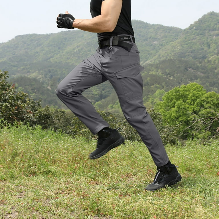 XDDLITP Cargo Pants for Men Ripstop Elastic Waist Pants Breathable