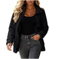 thumbnail image 2 of Nowekniz Women's Sherpa Fleece Zip Up Jacket, Long Sleeve Solid Fuzzy Sweatshirt, Warm Winter Full Zip Outwear Coat with Pockets, Casual Loose Fit Outerwear, 2 of 5