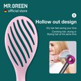 thumbnail image 7 of MR.GREEN Hollow Out Hair Brush Scalp Massage Combs Hair Styling Detangler Fast Blow Drying Detangling Tool For Wet Dry Curly Hair (Pink), 7 of 7