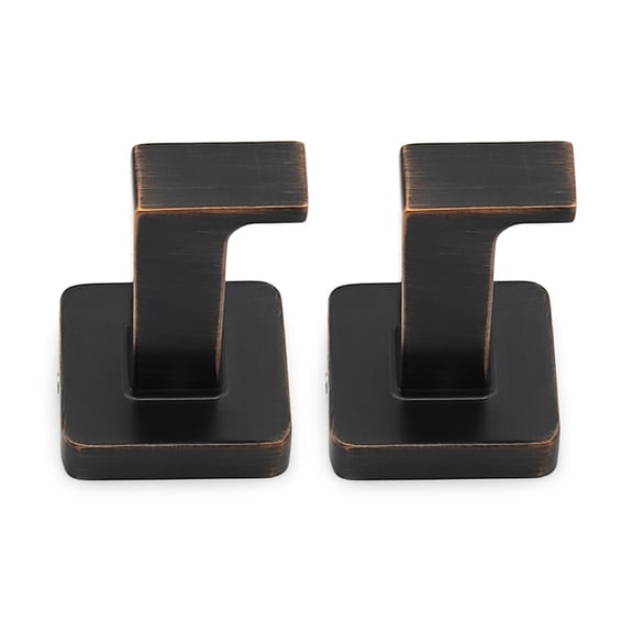 COOLHOOD Pack of 2 Antique Bronze Square Wall Hooks Heavy Duty 304 Stainless Steel Bathroom Towel Rack for Kitchen Bedroom