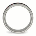 thumbnail image 2 of Bague d'Incrustation en Fibre de Carbone Noir/rouge Poli Titane 13 Dimensions, 2 of 6