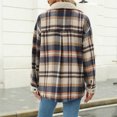 thumbnail image 4 of Aoujea Flannel Shirts for Women Plaid Jackets Long Sleeve Shackets Womens Button Down Coats Blouses S-2XL, 4 of 6