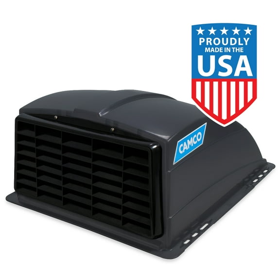 Camco Roof Vent Cover - Built-in Screen - Smoke Gray, Resin (40453)