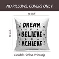 thumbnail image 2 of LALILO Throw Pillow Covers Dream Motivation Shirt Dream Black Cushion Cover 18" x 18", 2574 Pack, 2 of 6
