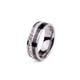 thumbnail image 5 of Guardurnaity Anillo Titanio Acero Números romanos Joyería Moda Carburo Encanto Fibra Anillos pulidos Personalidad simple Dorado Color Acero 7 # 2piezas, 5 of 6