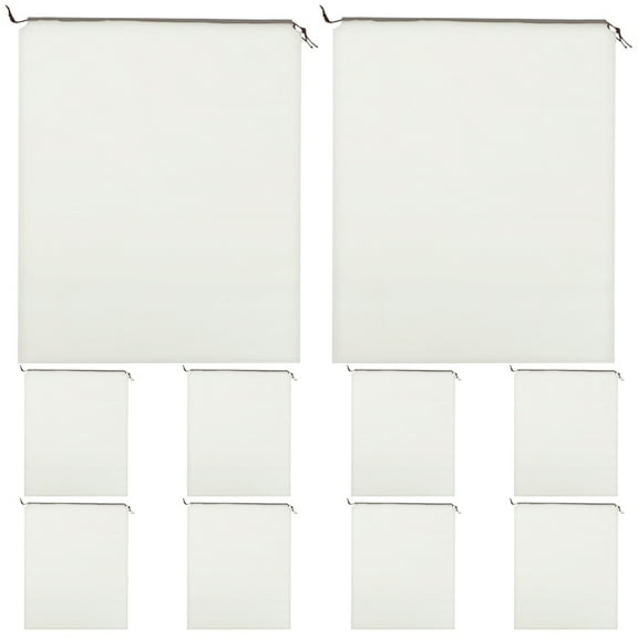 10Pcs Transparent Drawstring Bags for Travel Shoe Storage Clear Cosmetics Clothes Pouch