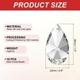 thumbnail image 2 of Uxcell K9 Crystal Pendants Teardrop Beads, 10 Pack 38mm Chandelier Prisms Parts Hanging Beads DIY Lamp for Arts Crafts Decor, Clear, 2 of 6