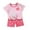 G-Pink A, variant on Fesfesfes Toddler Outfit Kids Baby Boys and Girls Cute Short Sleeve Shirts with Shorts Puppy Print Casual Kids Summer Sets