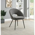 thumbnail image 3 of Millie Accent /Dinning Chair in Charcoal Fabric and Black Legs, 3 of 7