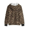 thumbnail image 5 of Uorisanigo Sweatshirt for Kids Zip Up Hoodie Brown Cheetah Leopard Print Jacket Lightweight Long Sleeve Pullover Top Fashion Fall Trendy Clothes Casual Athletic Sweatshirt, 5 of 8