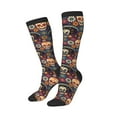 thumbnail image 2 of Balery Skulls And Flowers Fun Novelty Socks Men'S Women'S Crew Socks Funny Crazy Novelty Socks Quirky And Cool Socks, 2 of 9