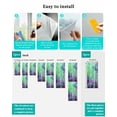 thumbnail image 7 of Window Privacy Film Modern Oil Painting Stained Glass Window Film Decorative Sun Block Window Cover Summer Botanical Purple Green Window Clings Static Adhesive Sticker for Bathroom 17.7"x39.3", 7 of 7