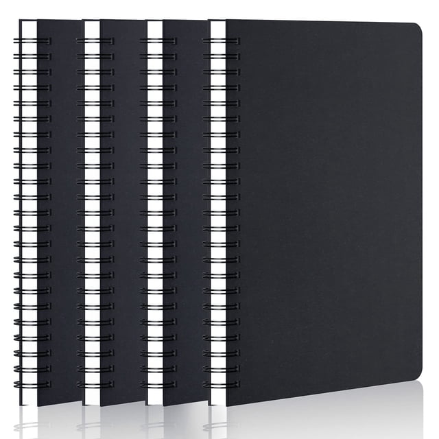 Paquete de 4 Blocs de espiral Vhermosa Cuadernos A5 cuadriculados