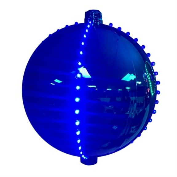 9071181 LIGHTED ORNAMENT BLUE 6"" Celebrations Platinum LED Blue 6 in. Lighted Ornament Hanging Decor (Pack of 1)