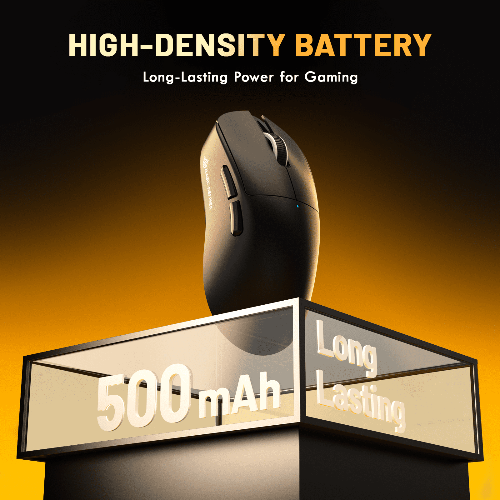 Magic-Refiner X2 Wireless Gaming Mouse, Tri-Mode 2.4G/USB-C Wired/Bluetooth, PAW3311 Sensor, 25000 DPI, 1000Hz Polling Rate, 69g Ergonomic Design, PC/Mac Compatible, Black