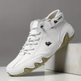 thumbnail image 1 of Men's Handmade Hook And Loop Fastener Casual Sneakers Non-Slip Breathable Boots, 1 of 5