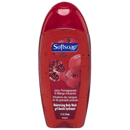 Softsoap Moisturizing Body Wash, Adult Body Wash Travel Size, Juicy Pomegranate and Mango, for All Skin Types, 20 Oz