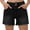 Black, variant on Summer Denim Hot Shorts Women High Waist Loose Comfy Pants Summer Casual Fashion Daily Jeans with Pockets