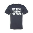 thumbnail image 2 of My Dog Thinks I'm Cool Funny Dog Lover Dog Lover Men's Graphic T-Shirt, Vintage Heather Navy, 3XL, 2 of 3