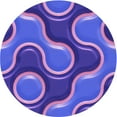 thumbnail image 1 of Ahgly Tapis Rond Lavable en Machine Intérieur Transitionnel Bleu Ardoise Moyen, 4 Pieds Rond, 1 of 7