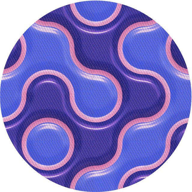 Ahgly Tapis Rond Lavable en Machine Intérieur Transitionnel Bleu Ardoise Moyen, 4 Pieds Rond