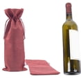 thumbnail image 5 of ROSENICE Jute Bag Wine Bottle Bags Wine Red 3Pcs, 5 of 8