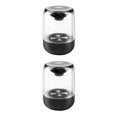 thumbnail image 3 of Inteprter Altavoz Bluetooth 5.0 Inalámbrico LED Estéreo Altavoz HD Juegos de computadora Columna de luz de 7 colores Caja de sonido para baile de fiesta Tecnología negra 2piezas, 3 of 6