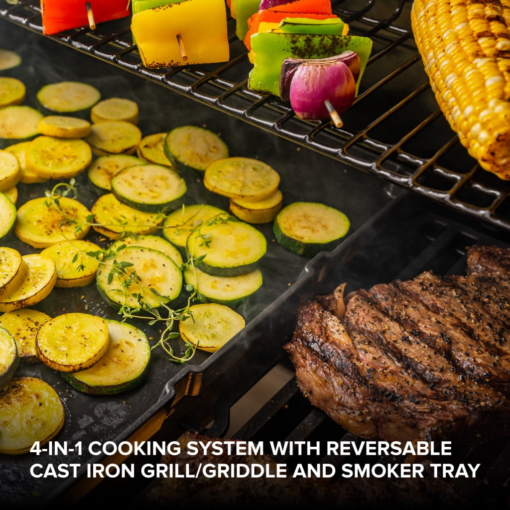 Nexgrill 4-Burner Natural Gas Grill with Side Burner and Griddle Insert, 627 SQ In Total Cooking Space, 59,000 BTUs Output, BBQ Grill Perfect for Outdoor Gatherings - 730-0958HE