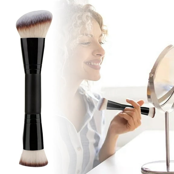 Ended Makeup Brush For Foundation And Contouring Soft Synthetic Beauty Tool Flat Angled Tips All Skin Types