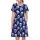 thumbnail image 1 of Balery crystal Skull Vestidos sueltos de manga corta para mujer, vestidos de verano 2025, vestidos casuales de corte A con vuelo., 1 of 6