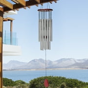 BSHAPPLUS® 32 Wind Chimes,27 Tubes Metal Wind Chimes Silver Tube Wind Chime Chapel Church Bells Outdoor Garden Yard Indoor Pathway Hanging Home Decoration