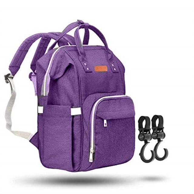 purple backpack diaper bag