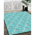 thumbnail image 3 of Ahgly Company Machine Washable Indoor Rectangle Transitional Macaw Blue Green Area Rugs, 5' x 8', 3 of 7
