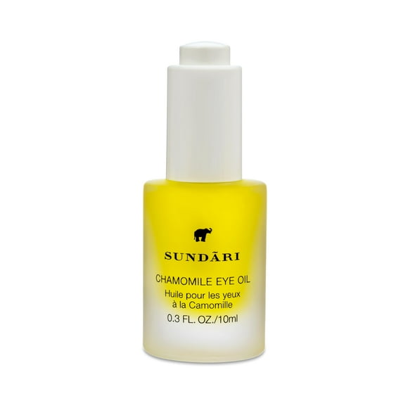 SUNDARI Aceite de manzanilla para ojos – 0.3 onzas líquidas Tratamiento natural de círculos oscuros Reducción de arrugas antienvejecimiento Ilumina Nutre Suaviza el cuentagotas debajo de los ojos