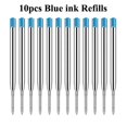 thumbnail image 1 of 10/20pcs 9.9cm Metal Ballpoint Pen Refills Blue & Black Ink Rods 1.0mm Medium Point Roller Ball Pens Refill 10pcs Blue, 1 of 6